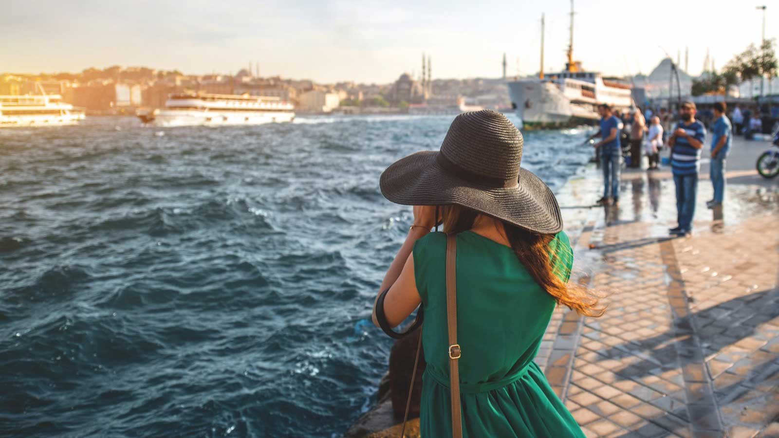 woman looking out to sea